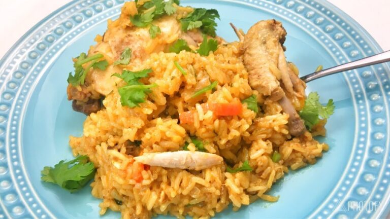 Como hacer arroz amarillo con pollo