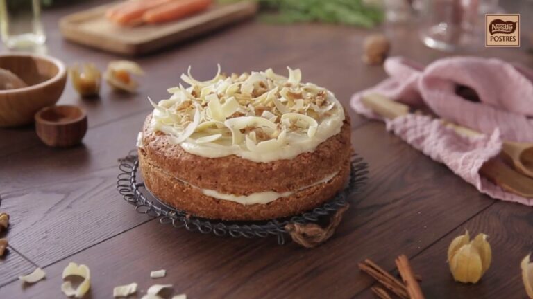 Tarta de zanahoria y chocolate blanco