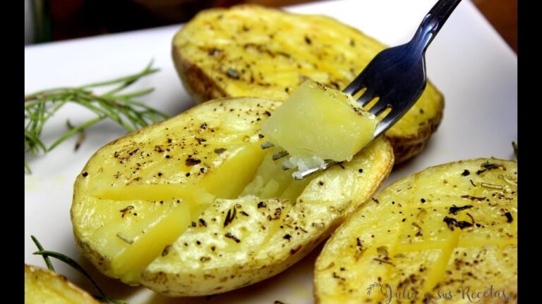 Como asar patatas en el microondas
