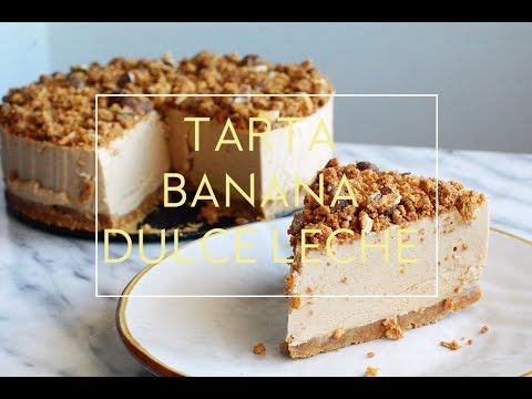 Tarta de platano y dulce de leche