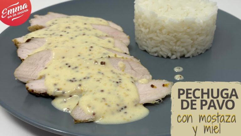 Pechuga de pavo al horno con mostaza y miel
