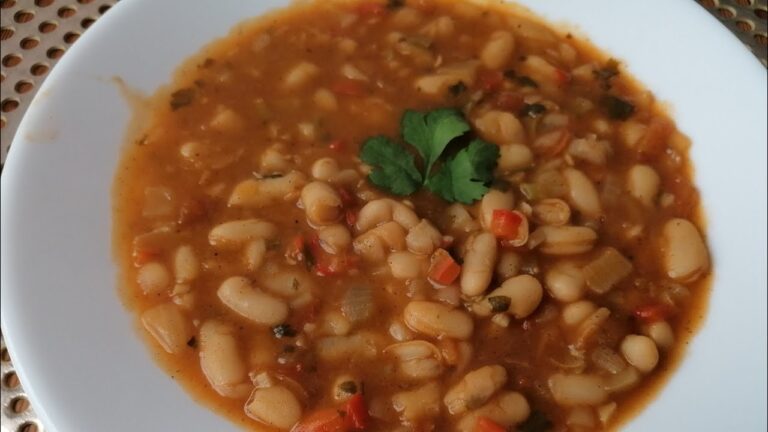 Alubias rojas de bote con verduras