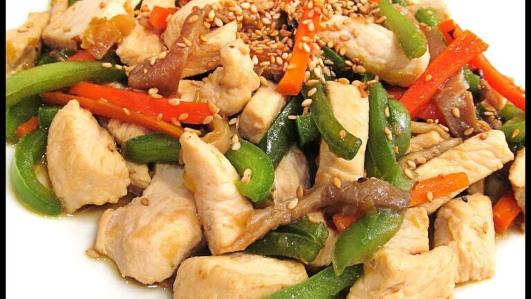 Pollo con verduras y soja chino