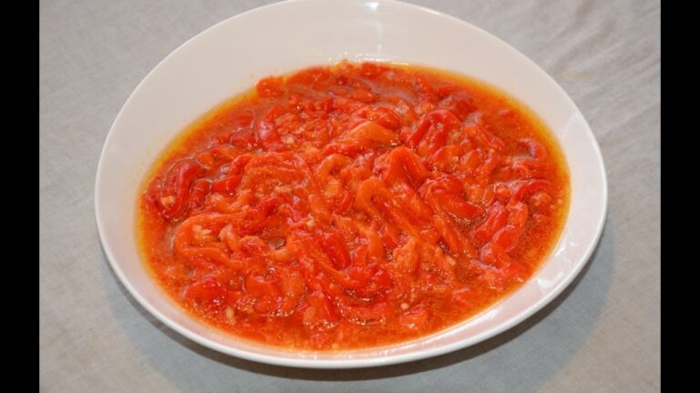 Ensalada de pimientos asados con ajo