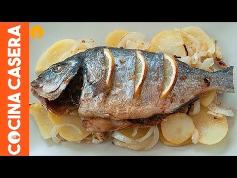 Tiempo dorada al horno con patatas