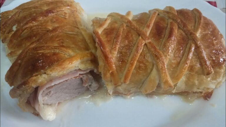 Solomillo al hojaldre con bacon y queso