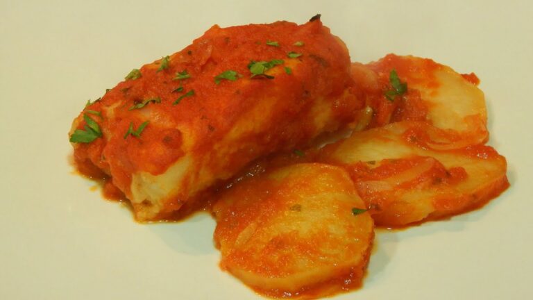 Receta de bacalao al horno con tomate