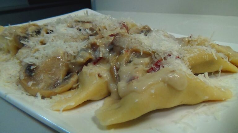 Salsa para acompañar pasta rellena de setas