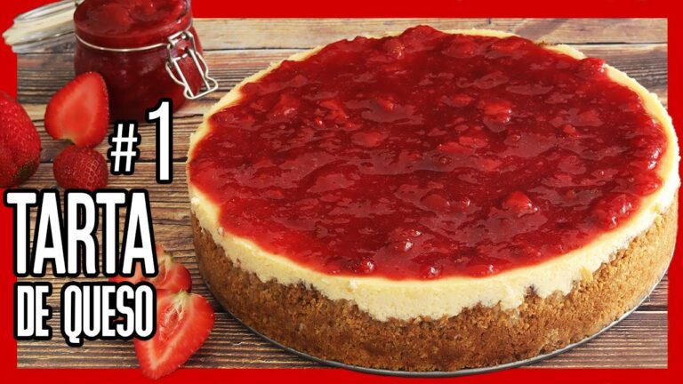 Tarta de queso con fresas al horno