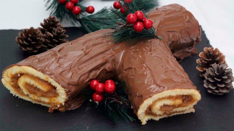 Tronco de navidad de turron thermomix