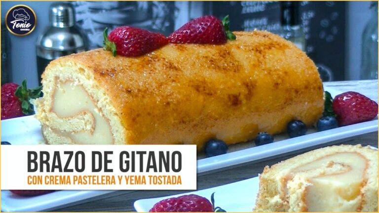 Brazo de gitano de crema pastelera