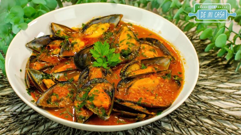 Mejillones en salsa de tomate picante