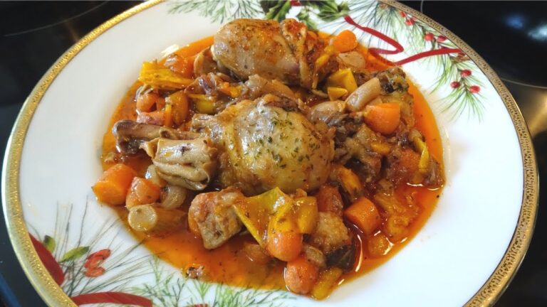 Muslos de pollo con champiñones y zanahoria