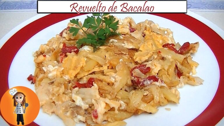 Revuelto de bacalao con patatas pajas