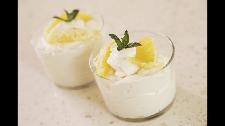Mousse de naranja con leche condensada