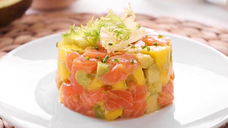Como hacer tartar de salmon y aguacate
