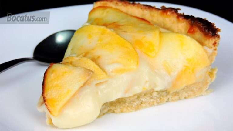 Tarta de manzana y crema pastelera