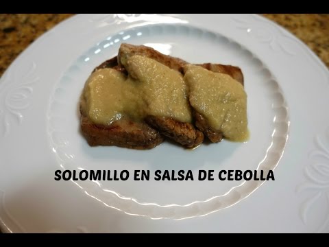 Solomillo de ternera en salsa de cebolla