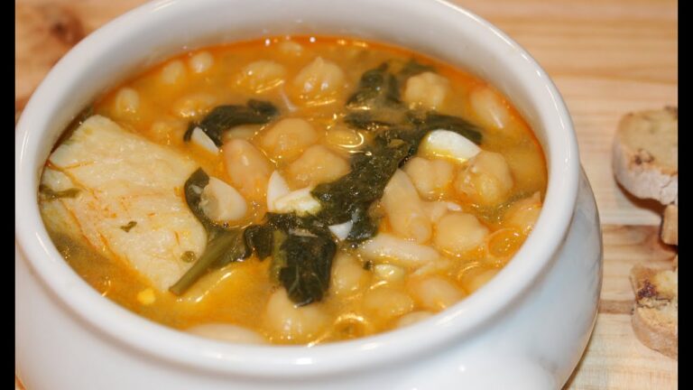 Potaje de bacalao con garbanzos y alubias