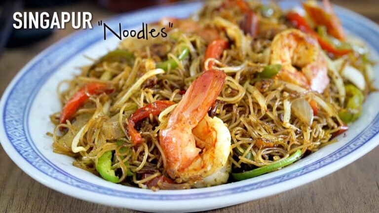Fideos de arroz al estilo singapur