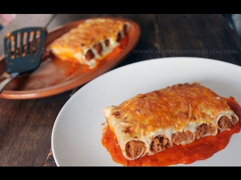 Recetas de canelones de carne picada