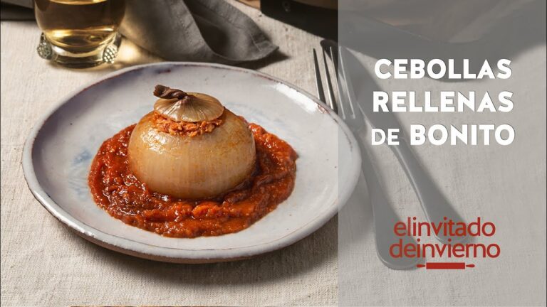 Cebollas rellenas de bonito receta asturiana