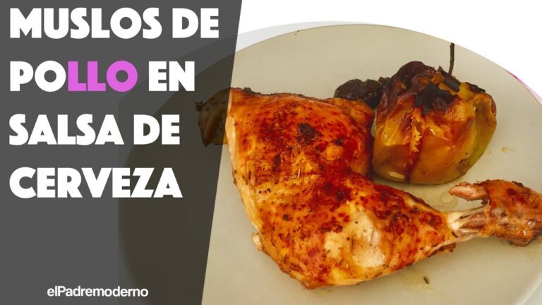 Muslos de pollo al horno con cerveza