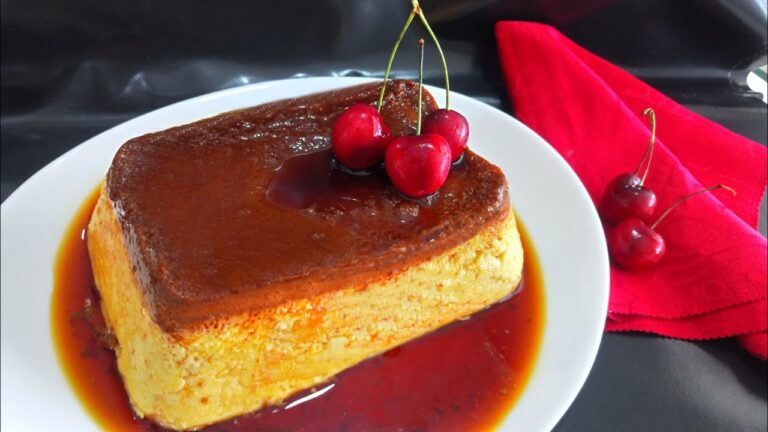 Flan de 8 huevos al baño maría