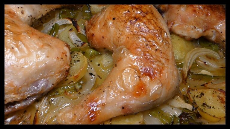 Cuartos trasteros de pollo al horno