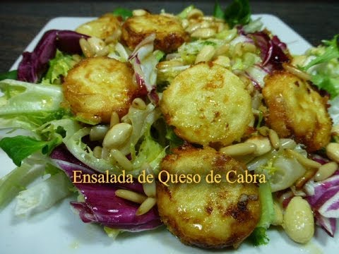 Ensalada templada de queso de cabra