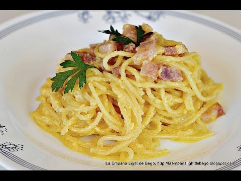 Como hacer espaguetis a la carbonara sin nata