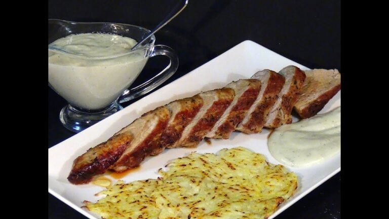 Solomillo de cerdo con salsa roquefort