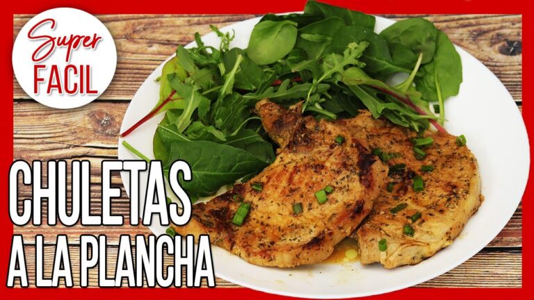 Chuletas de cerdo a la plancha jugosas