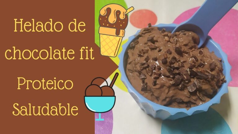 Helado con queso batido y chocolate