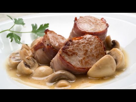 Solomillo en salsa de champi&ntilde;ones y nata argui&ntilde;ano