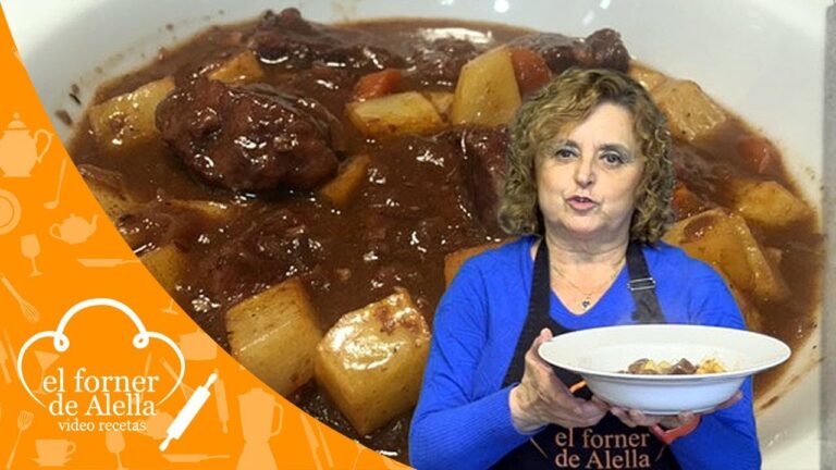 Estofado de ternera al vino tinto