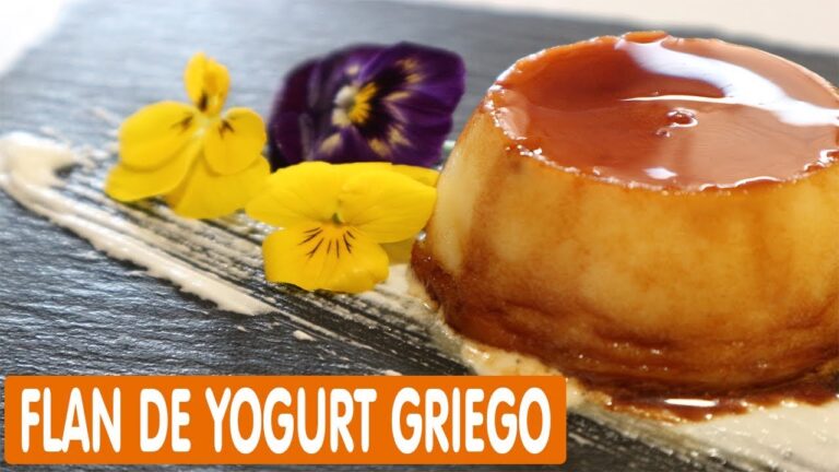 Flan de yogur griego y leche condensada