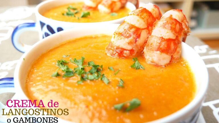 Receta para preparar crema de langostinos
