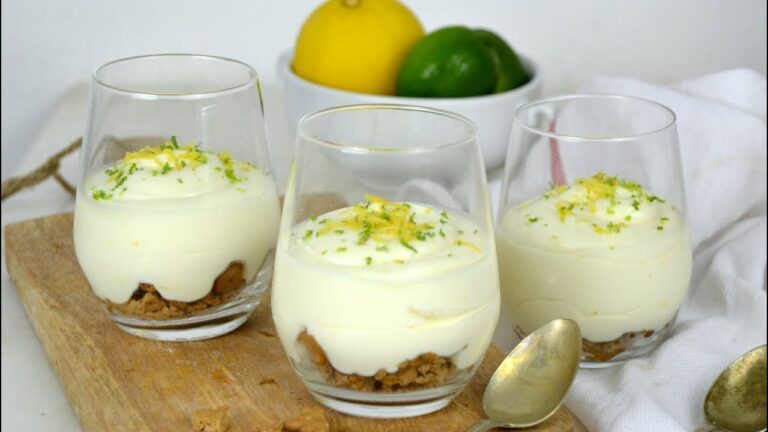 Mousse de limon con nata y leche condensada