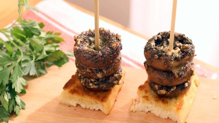 Champiñones al horno con ajo y perejil