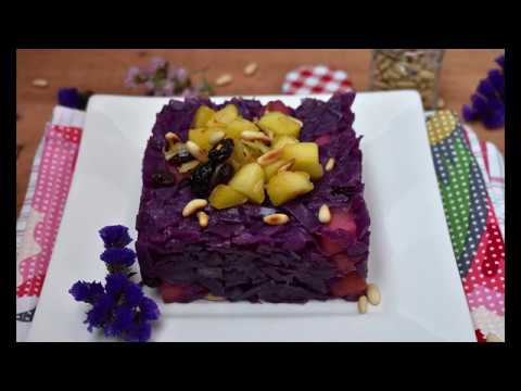 Receta lombarda con manzana y pasas