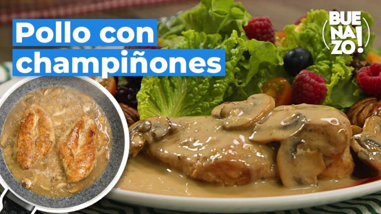 Pechuga de pollo con champiñones y vino blanco