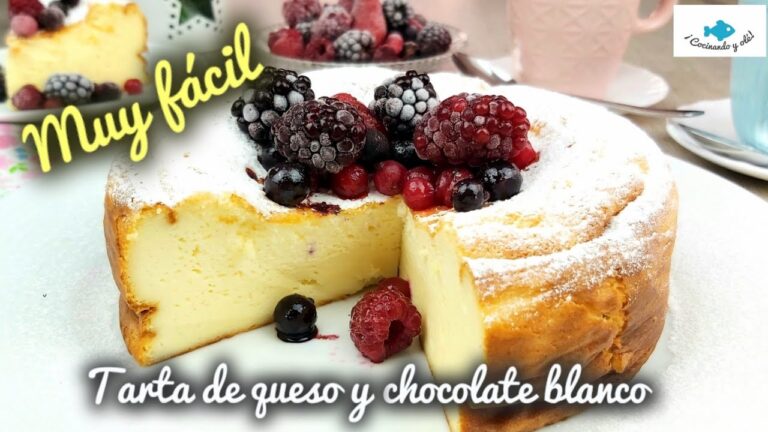 Pastel de queso y chocolate blanco