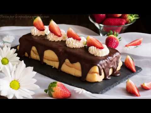 Tarta de bizcochos de soletilla y natillas