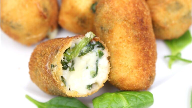 Receta croquetas de espinacas y queso