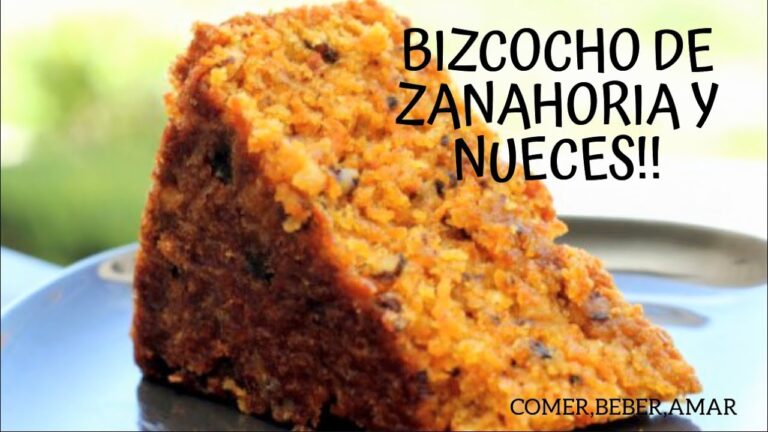 Receta de bizcocho de zanahoria y nueces