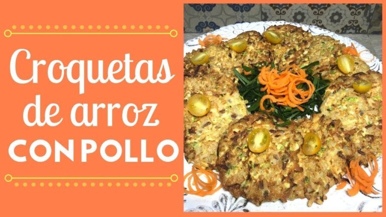 Croquetas de arroz con pollo y espinacas