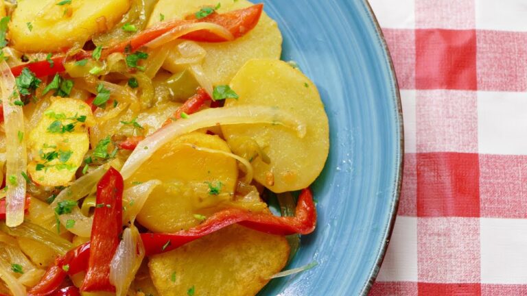Patatas a lo pobre con pimientos