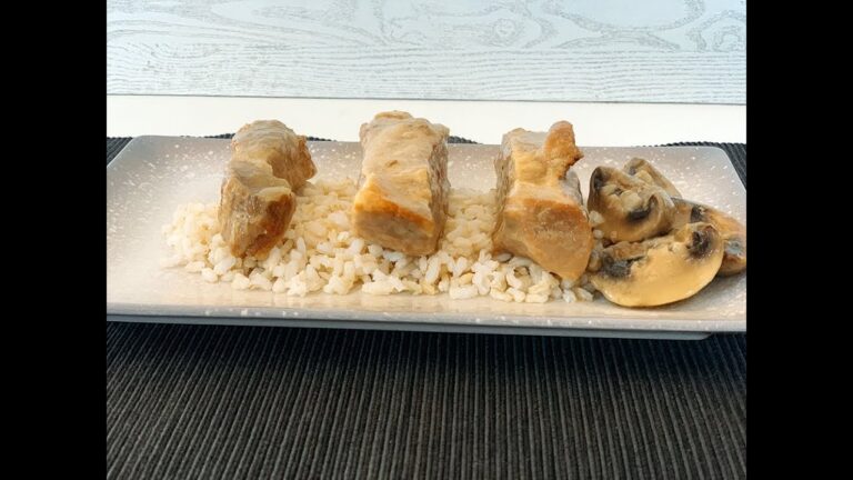 Secreto de cerdo en salsa de cerveza