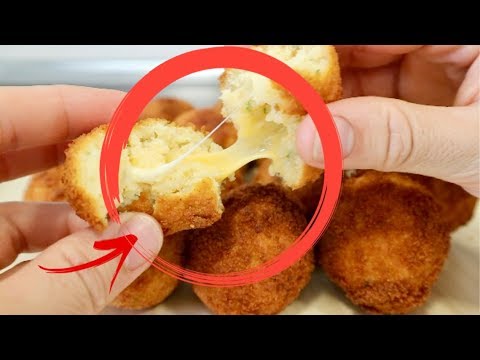 Bolas de patatas rellenas de queso